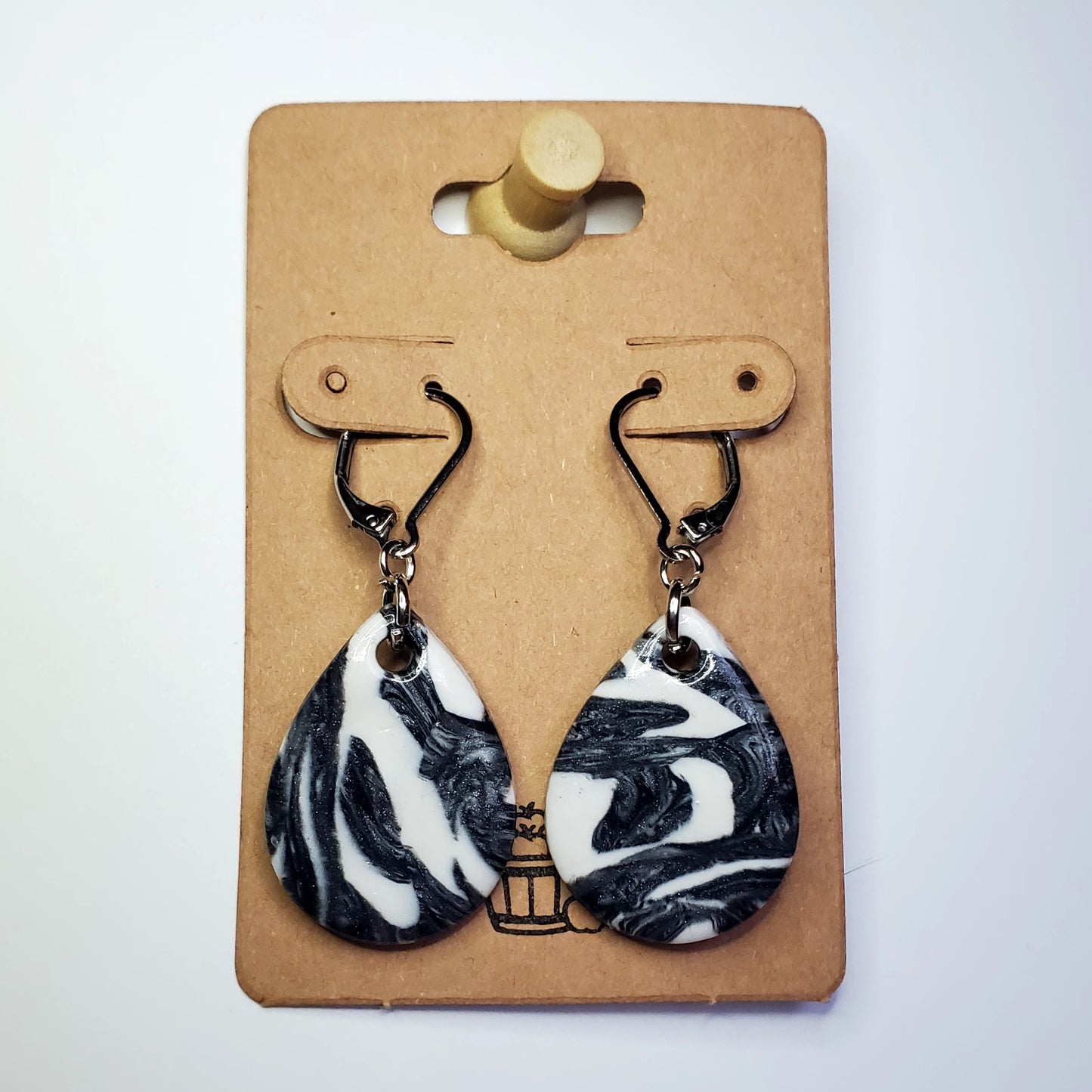 Black & White Drop Earrings